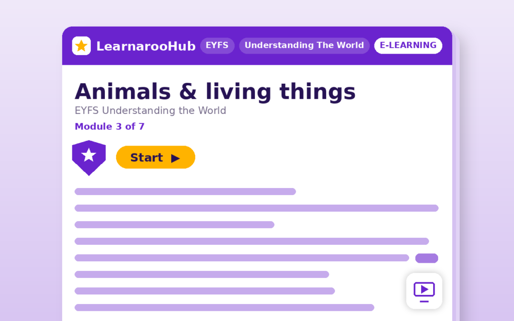EYFS Understanding the World — Module 3: Animals & living things — featured image