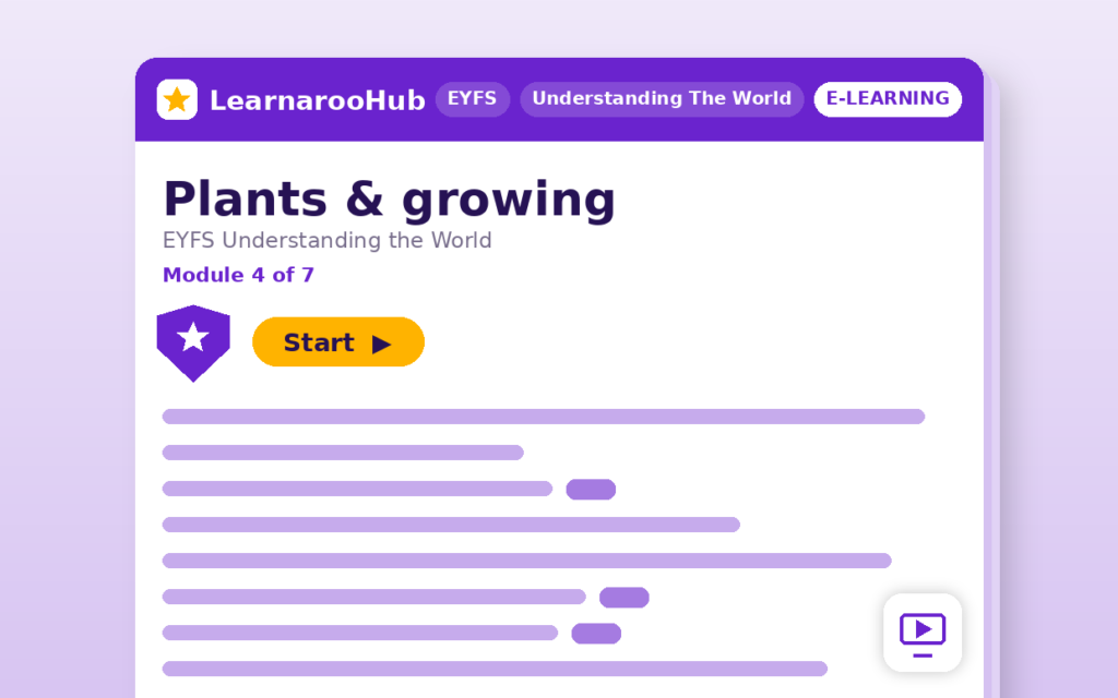EYFS Understanding the World — Module 4: Plants & growing — featured image