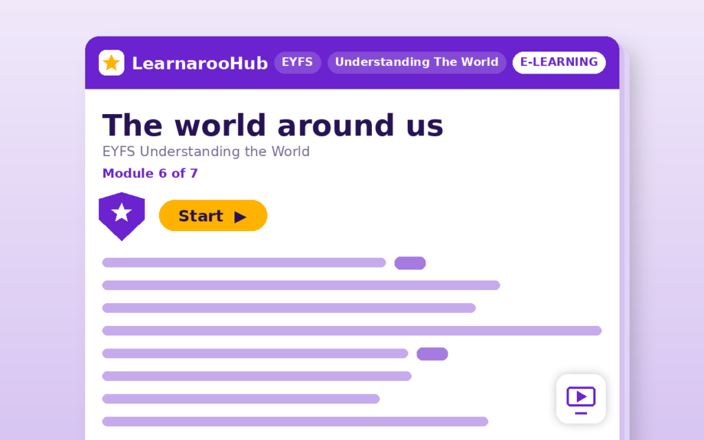 EYFS Understanding the World — Module 6: The world around us — featured image