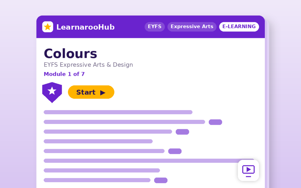 EYFS Expressive Arts & Design — Module 1: Colours — featured image