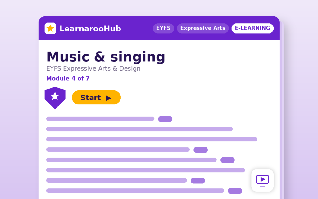 EYFS Expressive Arts & Design — Module 4: Music & singing — featured image