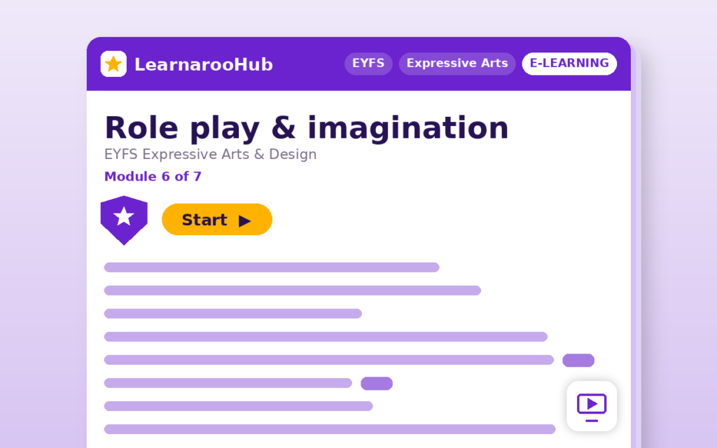 EYFS Expressive Arts & Design — Module 6: Role play & imagination — featured image
