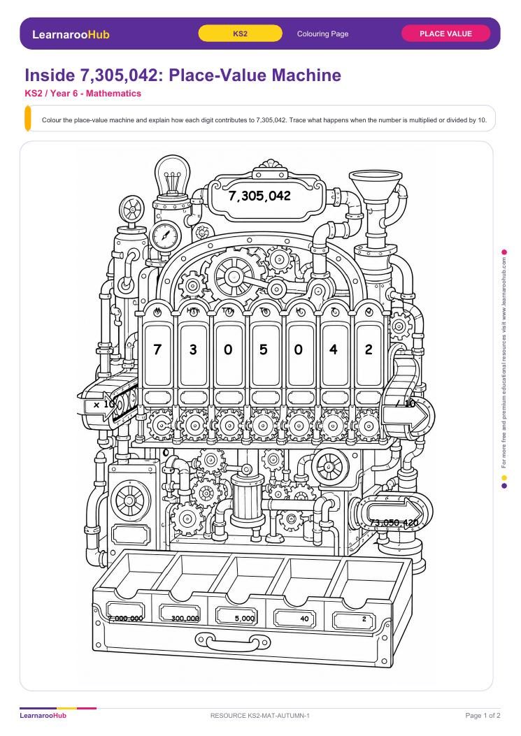 Preview of Inside 7,305,042: Place-Value Machine