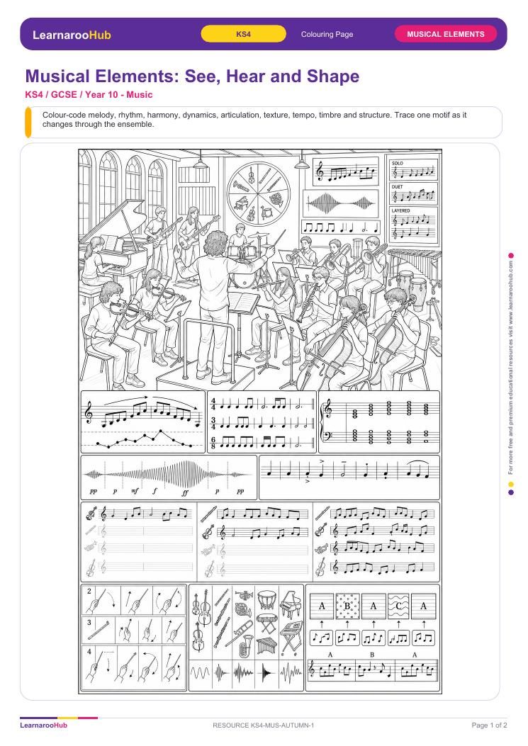Musical Elements: See, Hear and Shape
