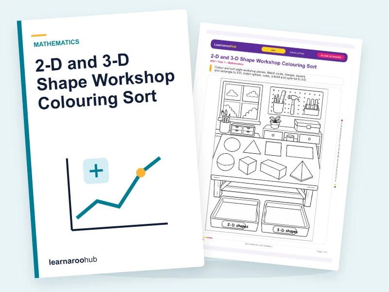 2-D and 3-D Shape Workshop Colouring Sort — colouring sheets cover