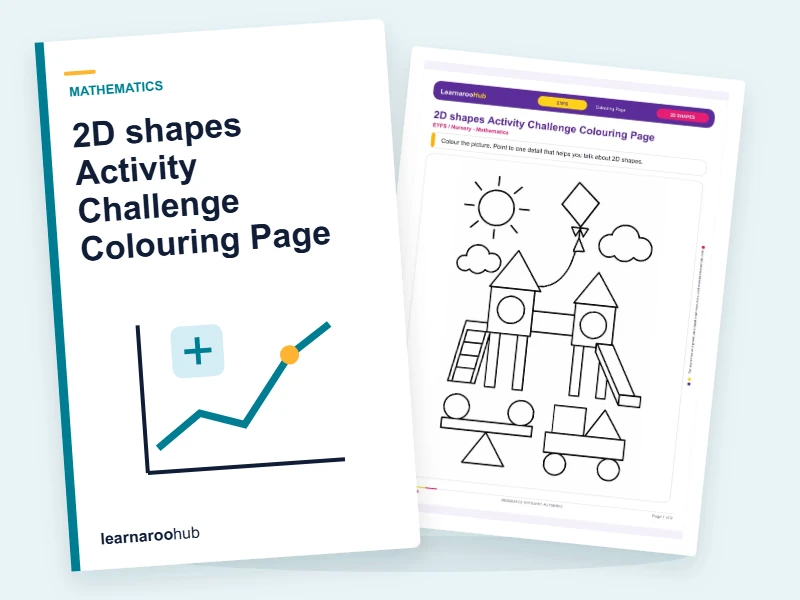 2D shapes Activity Challenge Colouring Page — colouring sheets cover