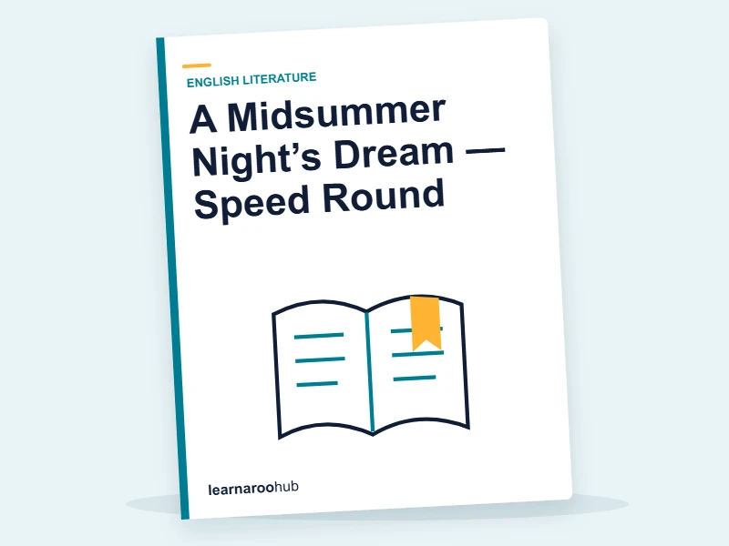 A Midsummer Night’s Dream — Speed Round — quiz cover