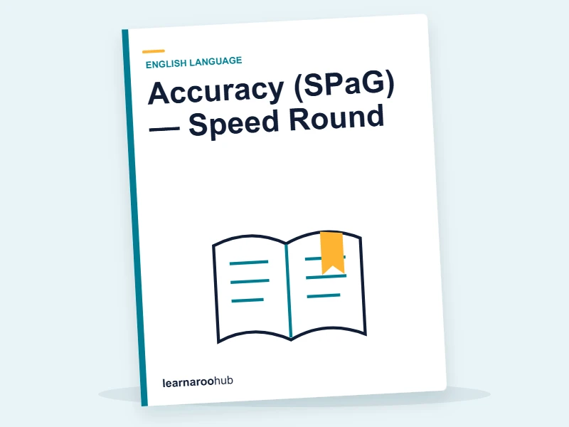 Accuracy (SPaG) — Speed Round — quiz cover