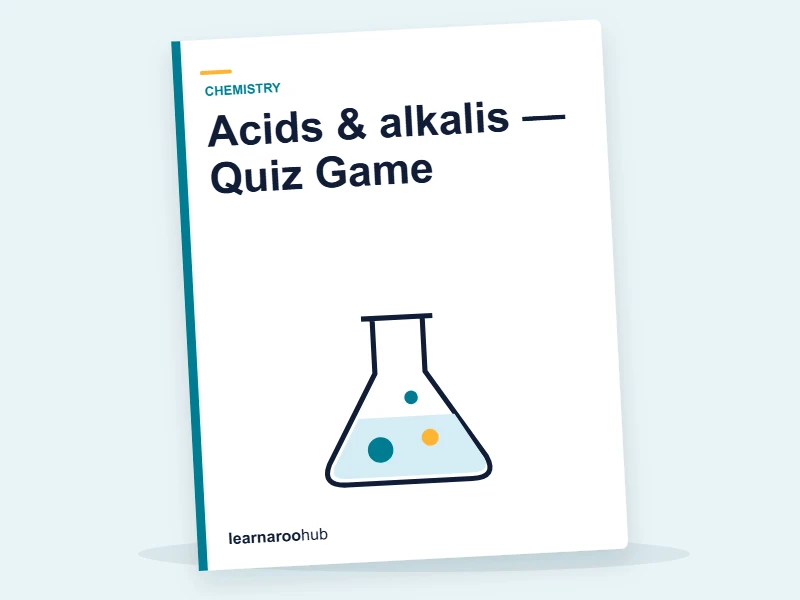 Acids & alkalis — Quiz Game — quiz cover