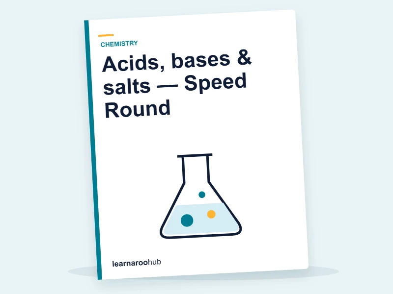 Acids, bases & salts — Speed Round — quiz cover