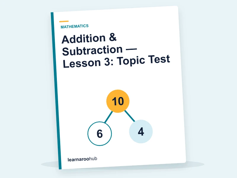 Addition & Subtraction — Lesson 3: Topic Test — e-learning module cover