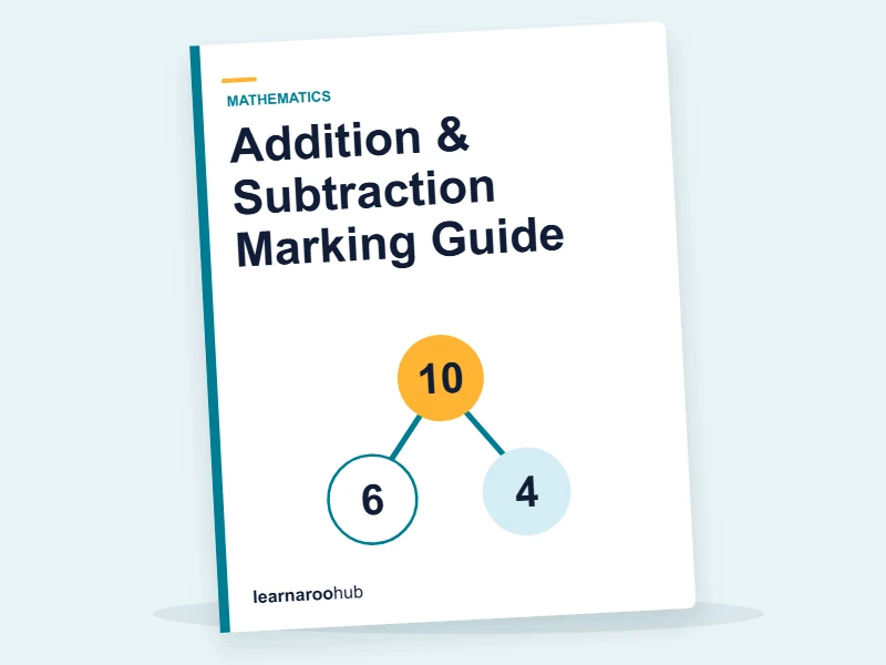 Addition & Subtraction Marking Guide — printable / pdf cover