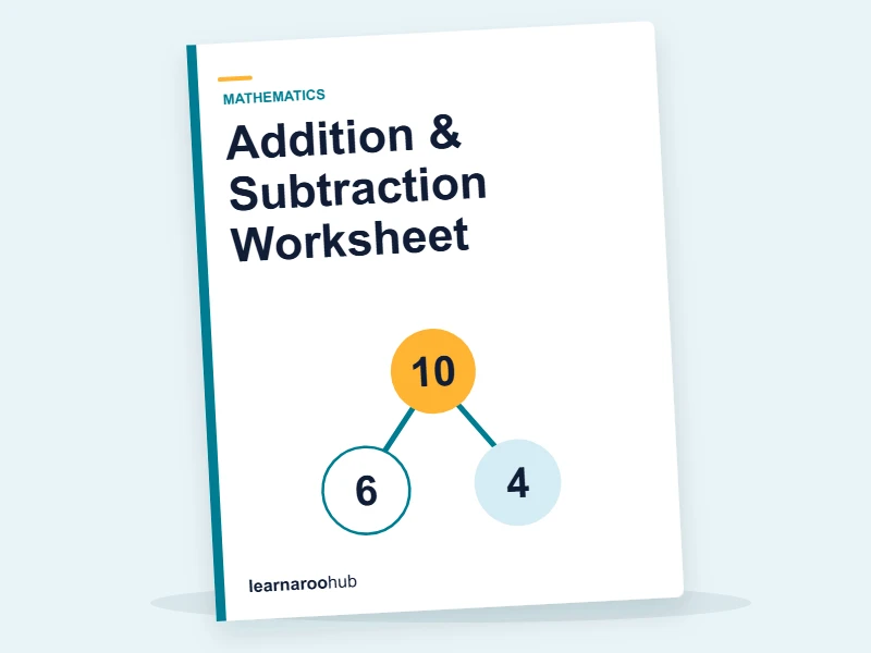 Addition & Subtraction Worksheet — printable / pdf cover