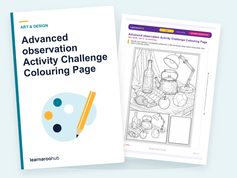 Advanced observation Activity Challenge Colouring Page — colouring sheets cover