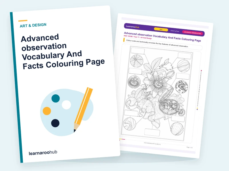 Advanced observation Vocabulary And Facts Colouring Page — colouring sheets cover