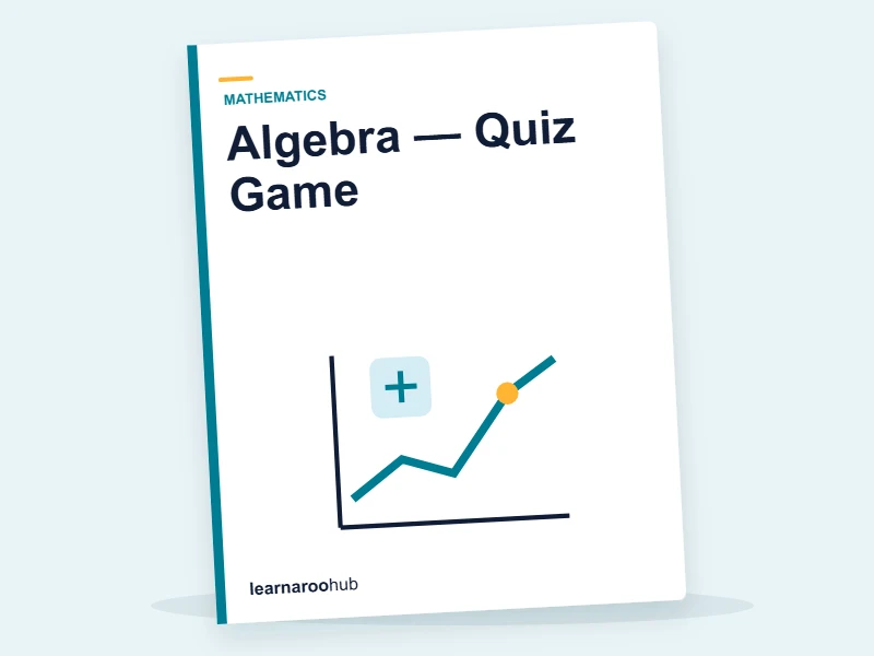 Algebra — Quiz Game — quiz cover