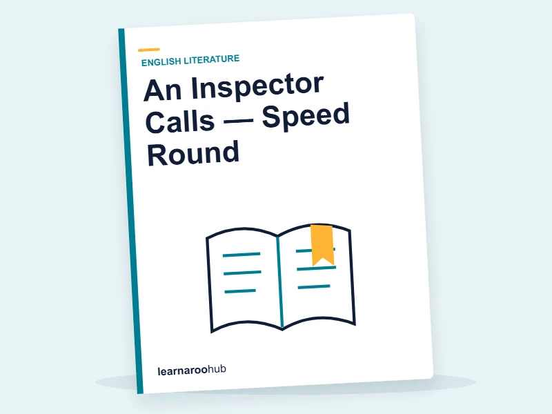 An Inspector Calls — Speed Round — quiz cover
