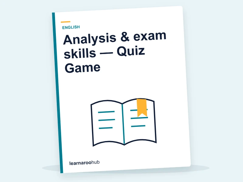 Analysis & exam skills — Quiz Game — quiz cover