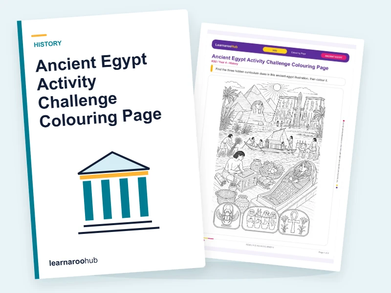 Ancient Egypt Activity Challenge Colouring Page — colouring sheets cover
