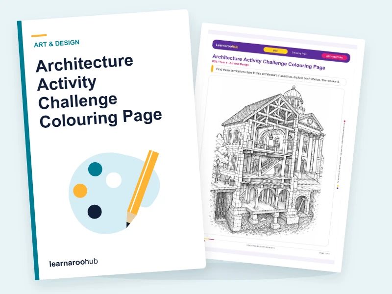 Architecture Activity Challenge Colouring Page — colouring sheets cover