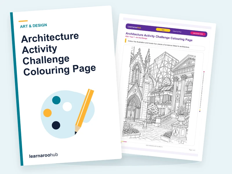 Architecture Activity Challenge Colouring Page — colouring sheets cover