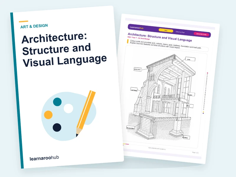 Architecture: Structure and Visual Language — colouring sheets cover