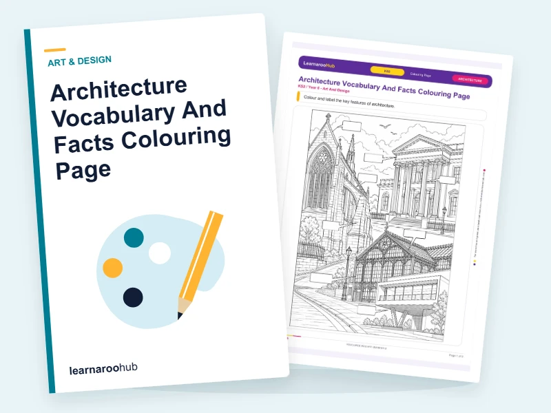 Architecture Vocabulary And Facts Colouring Page — colouring sheets cover