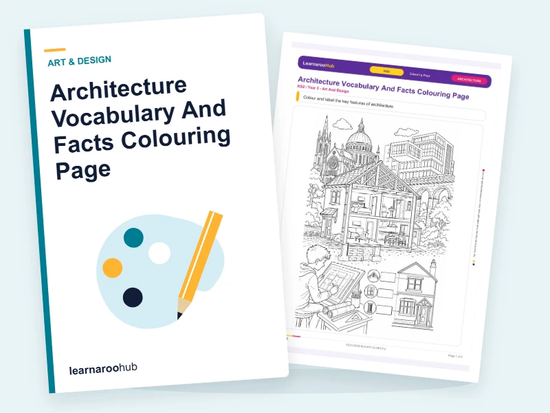 Architecture Vocabulary And Facts Colouring Page — colouring sheets cover