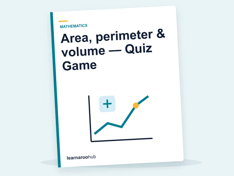 Area, perimeter & volume — Quiz Game — quiz cover