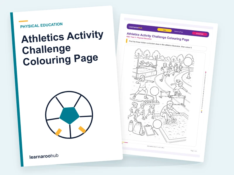 Athletics Activity Challenge Colouring Page — colouring sheets cover