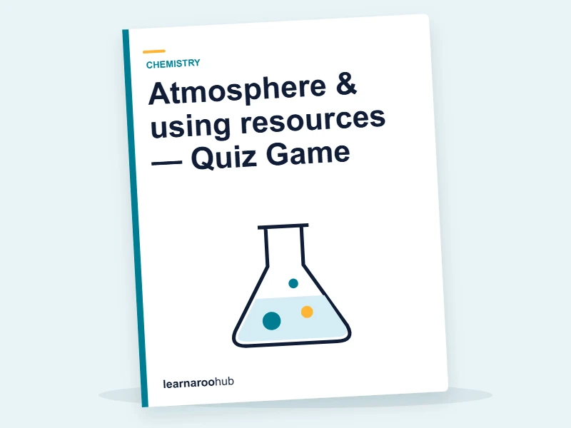Atmosphere & using resources — Quiz Game — quiz cover