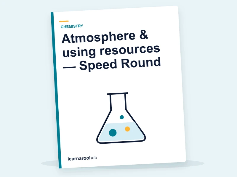 Atmosphere & using resources — Speed Round — quiz cover