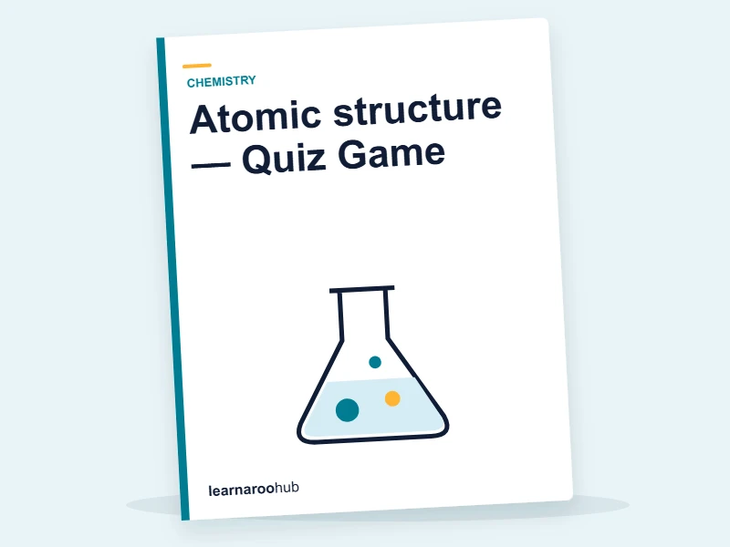 Atomic structure — Quiz Game — quiz cover