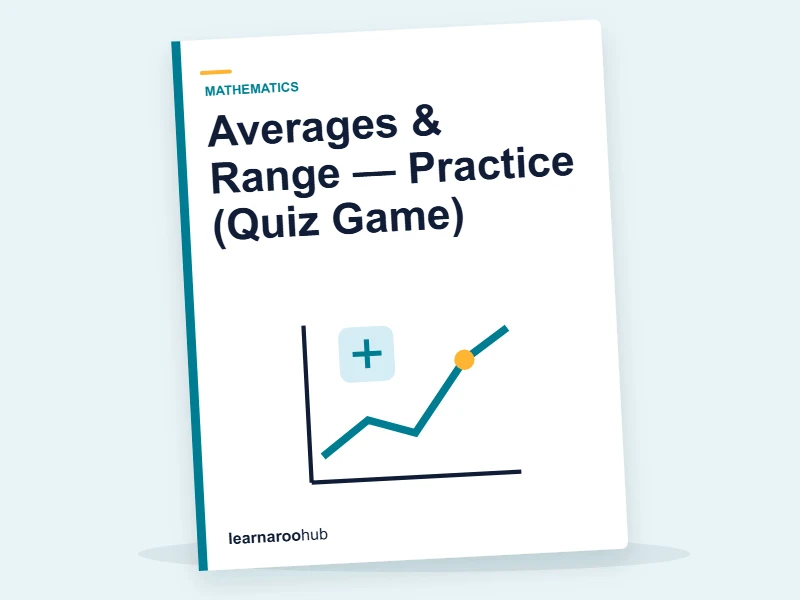 Averages & Range — Practice (Quiz Game) — quiz cover