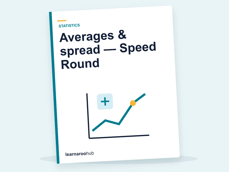 Averages & spread — Speed Round — quiz cover