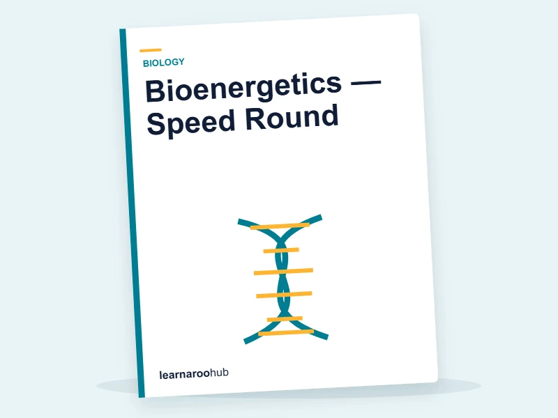 Bioenergetics — Speed Round — quiz cover