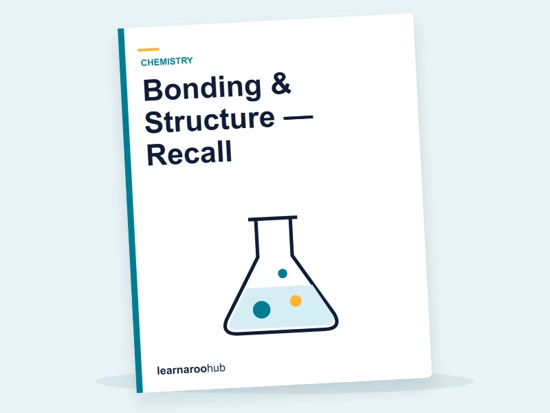 Bonding & Structure — Recall — quiz cover