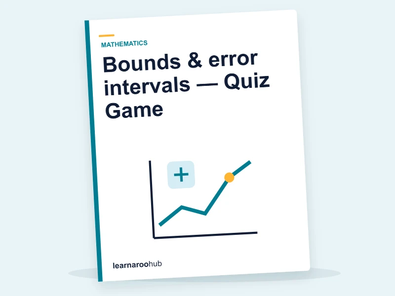 Bounds & error intervals — Quiz Game — quiz cover