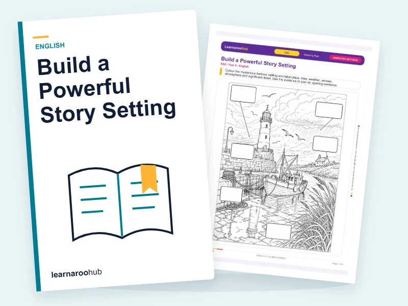 Build a Powerful Story Setting — colouring sheets cover