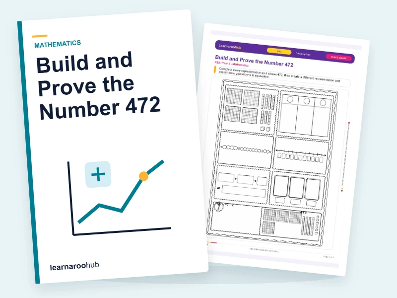 Build and Prove the Number 472 — colouring sheets cover