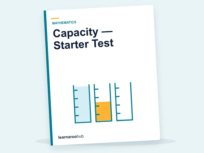 Capacity — Starter Test — quiz cover