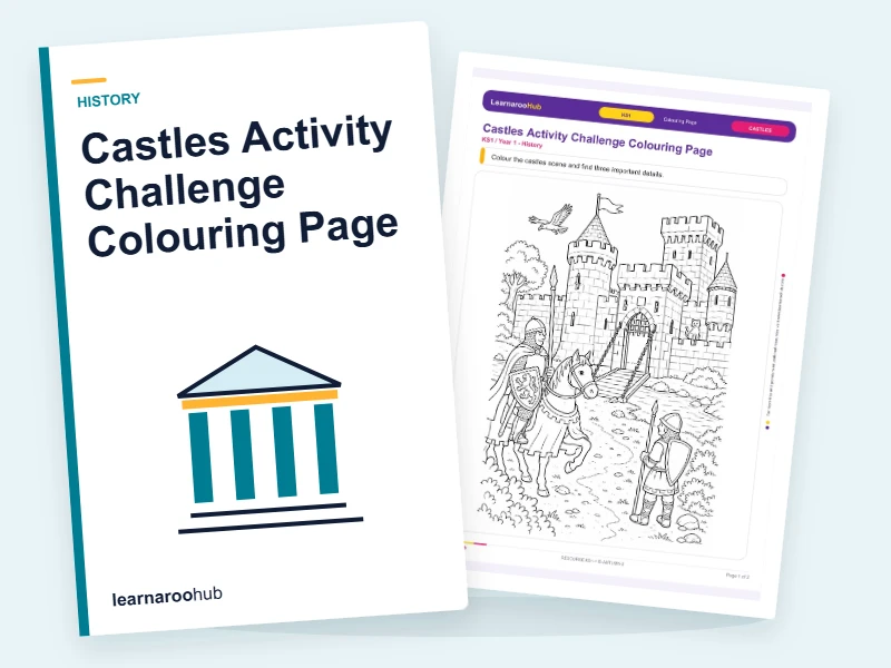 Castles Activity Challenge Colouring Page — colouring sheets cover