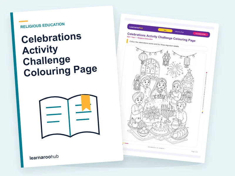 Celebrations Activity Challenge Colouring Page — colouring sheets cover