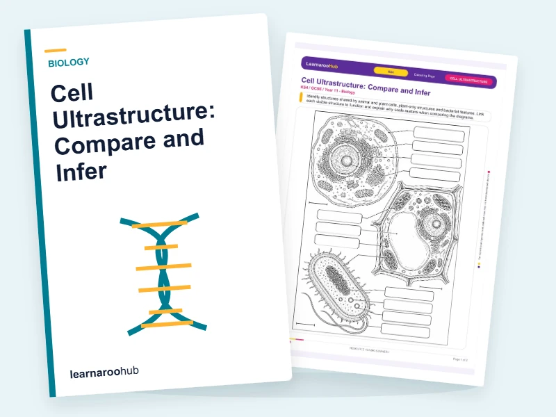Cell Ultrastructure: Compare and Infer — colouring sheets cover