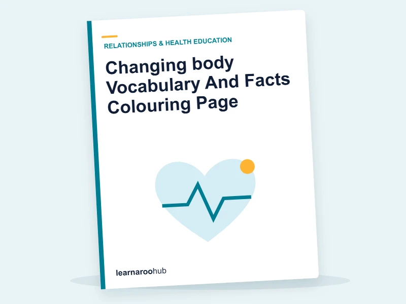 Changing body Vocabulary And Facts Colouring Page — colouring sheets cover