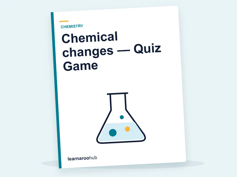 Chemical changes — Quiz Game — quiz cover