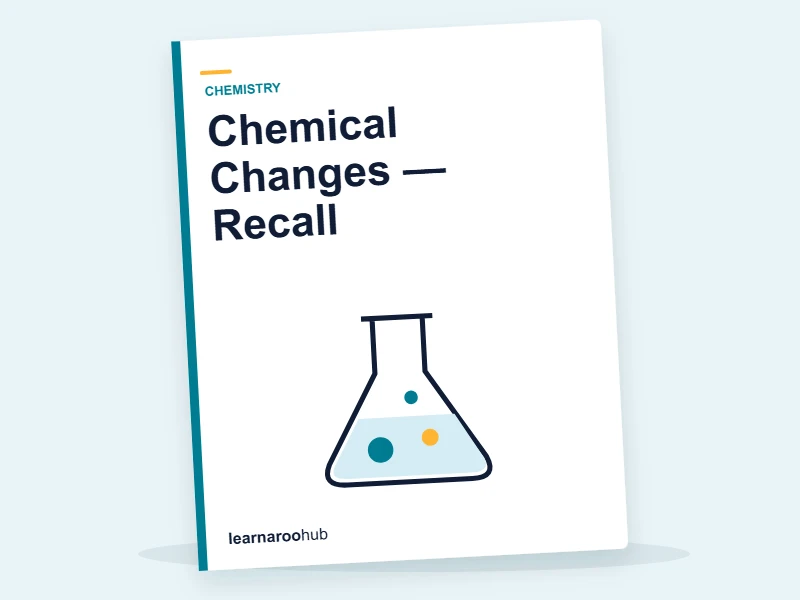 Chemical Changes — Recall — quiz cover