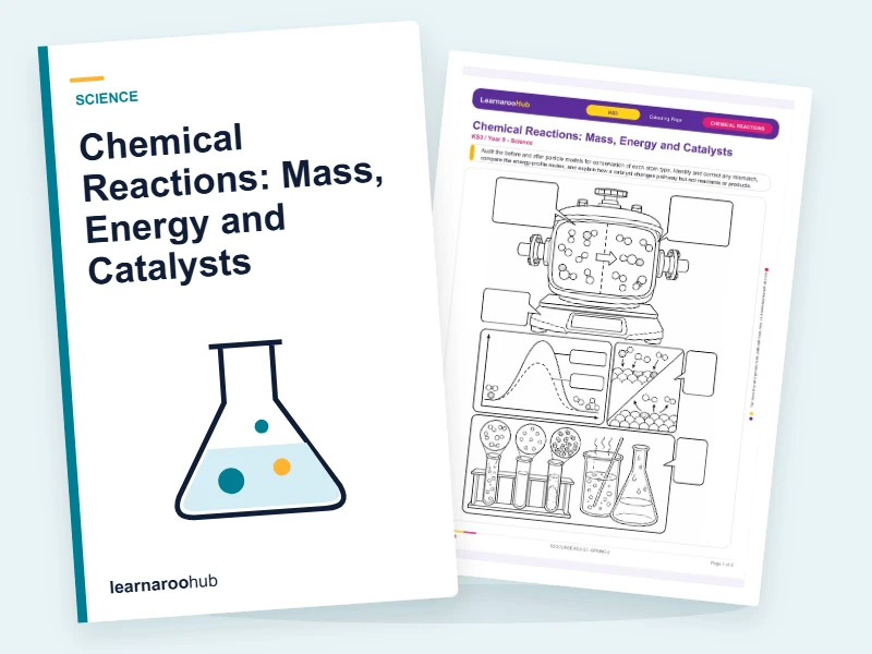 Chemical Reactions: Mass, Energy and Catalysts — colouring sheets cover