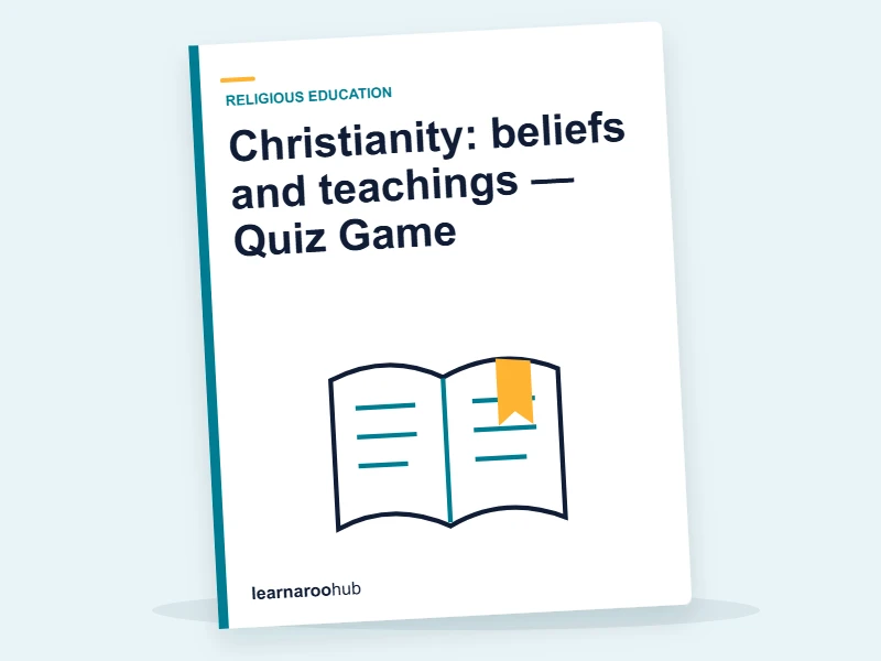 Christianity: beliefs and teachings — Quiz Game — quiz cover