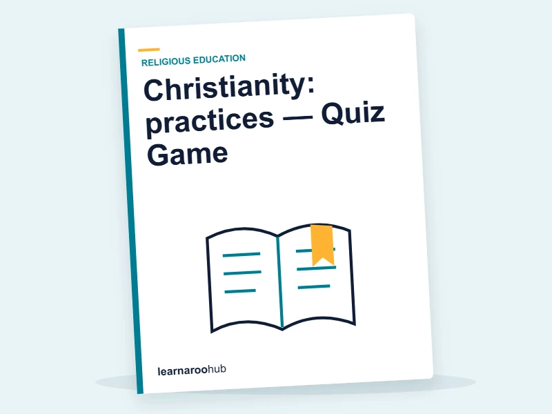 Christianity: practices — Quiz Game — quiz cover